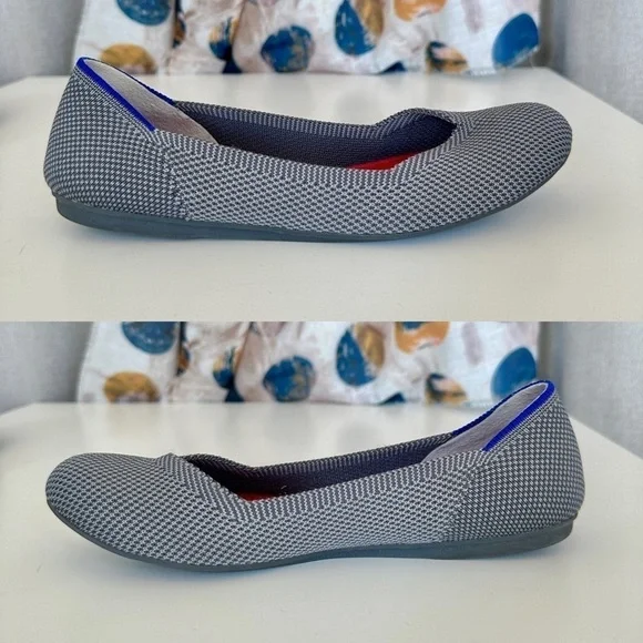 Rothy's 220 mm Birdseye Gray Rubber Round Toe Flats Size 6 - Picture 7 of 11